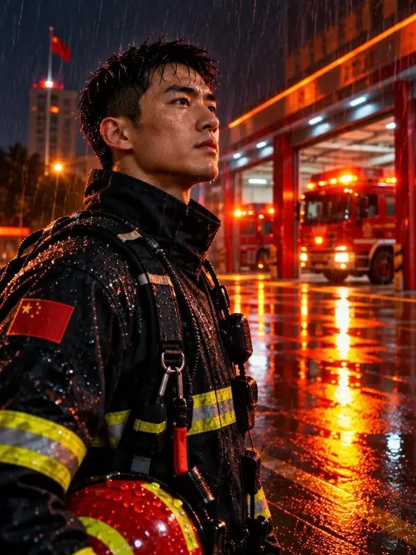 雨夜十点的消防站封面